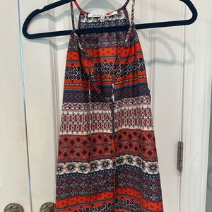 Astr Multicolor Patterned Halter Top